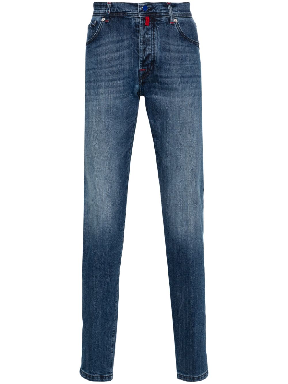 Kiton logo-tag tapered jeans - Blue von Kiton