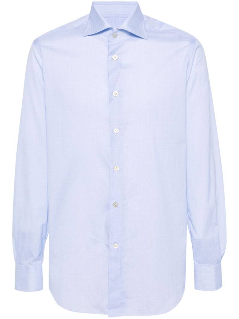 Kiton long-sleeve cotton shirt - Blue von Kiton
