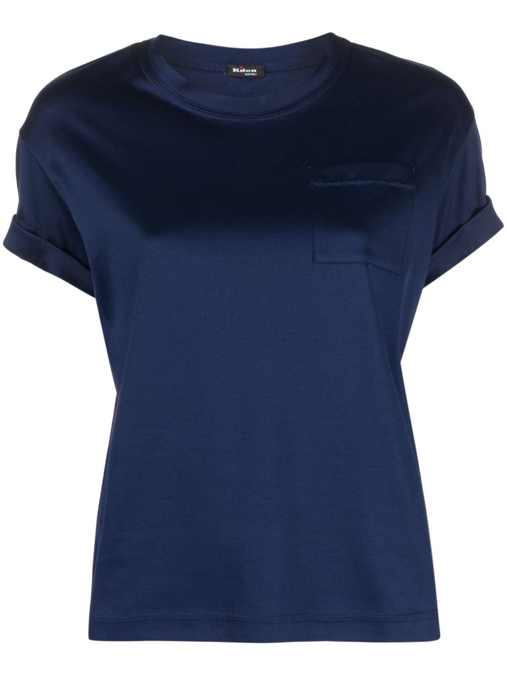 Kiton patch-pocket cotton T-shirt - Blue von Kiton