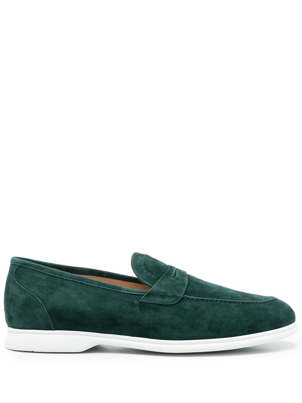 Kiton penny slot suede loafers - Green von Kiton