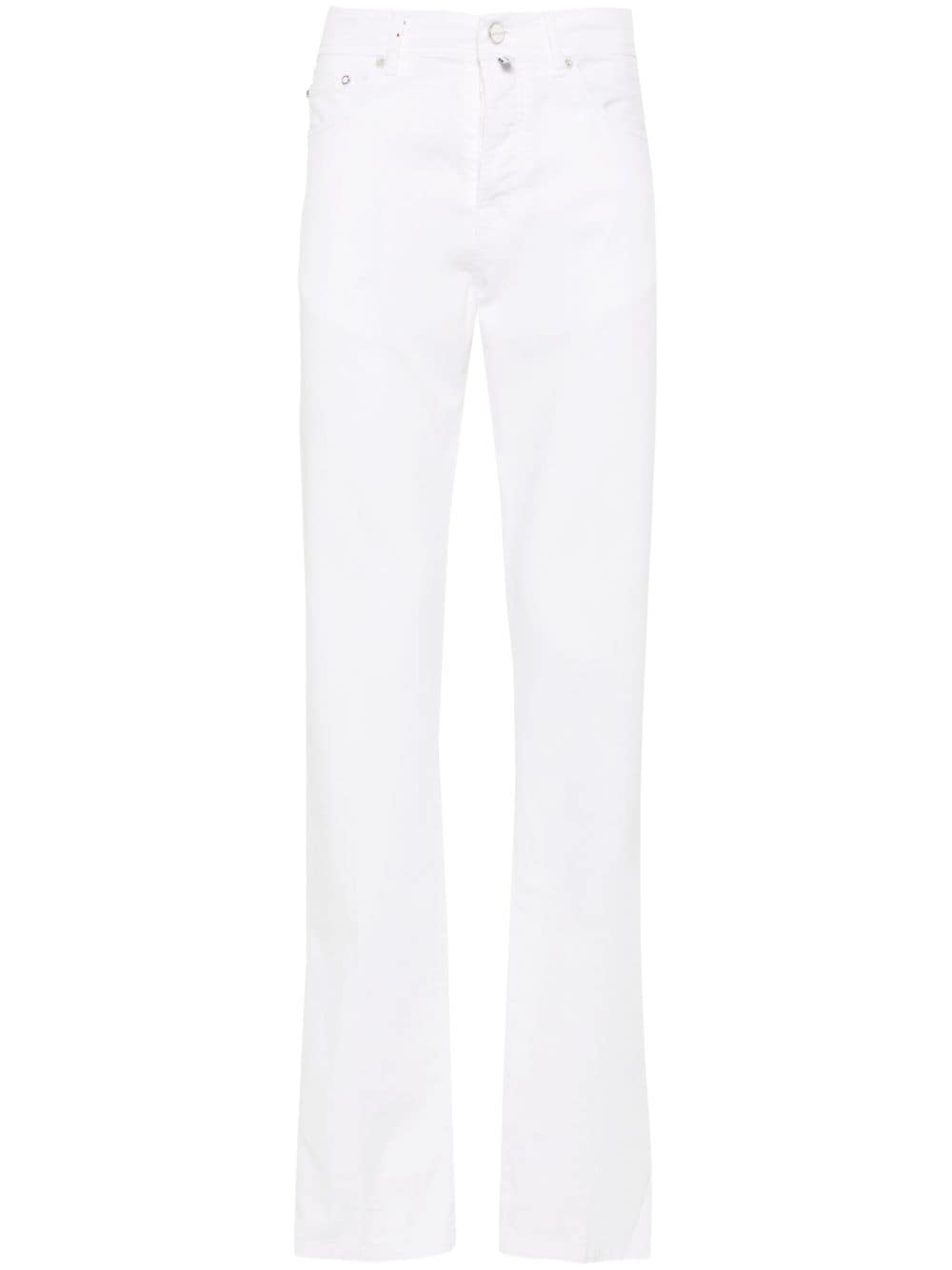 Kiton pressed-crease straight trousers - White von Kiton