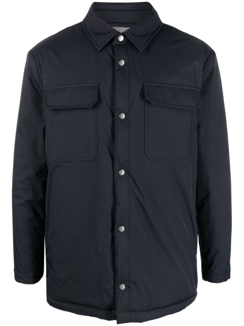 Kiton quilted shirt jacket - Blue von Kiton