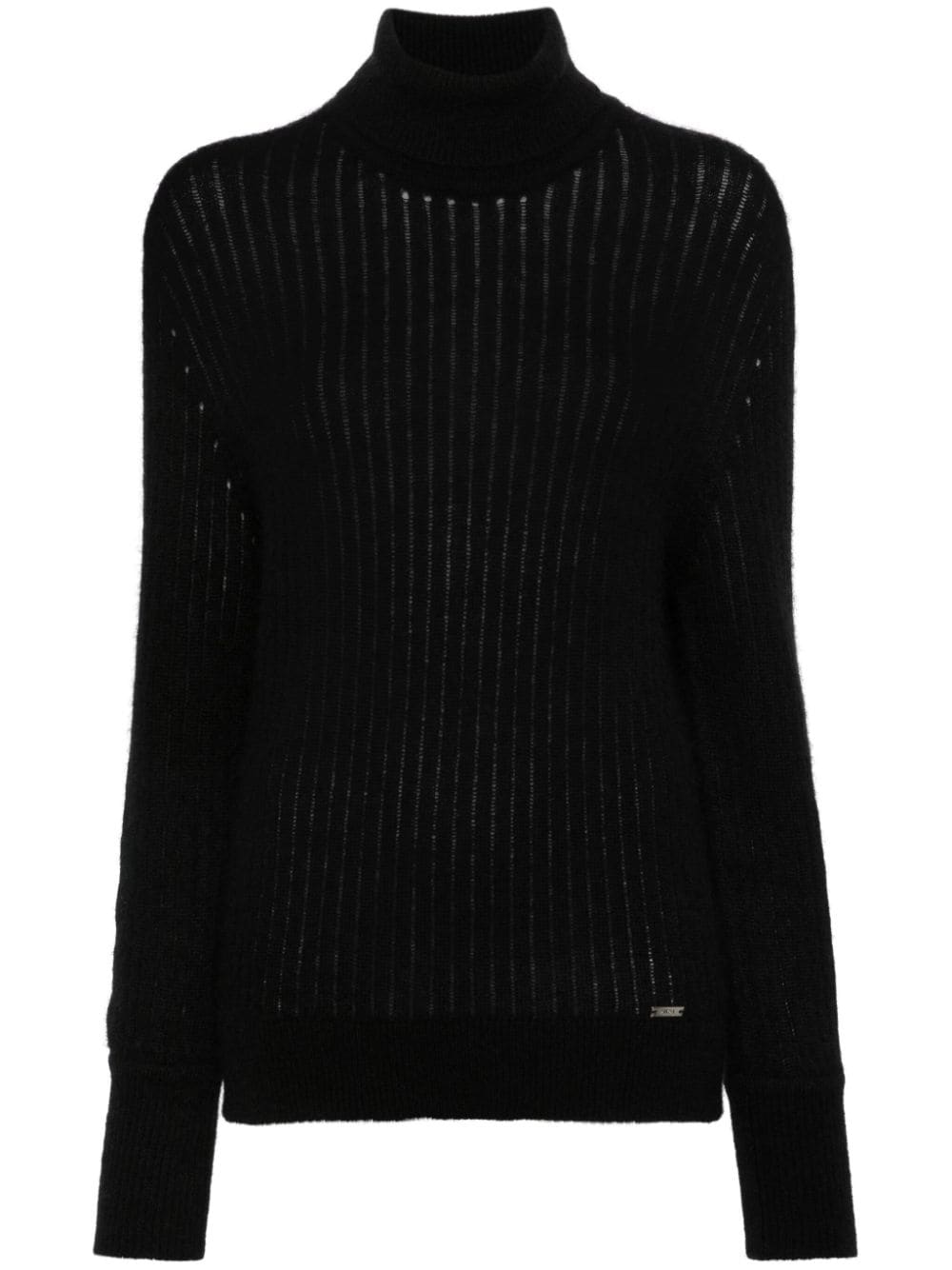 Kiton roll-neck ribbed-knit jumper - Black von Kiton