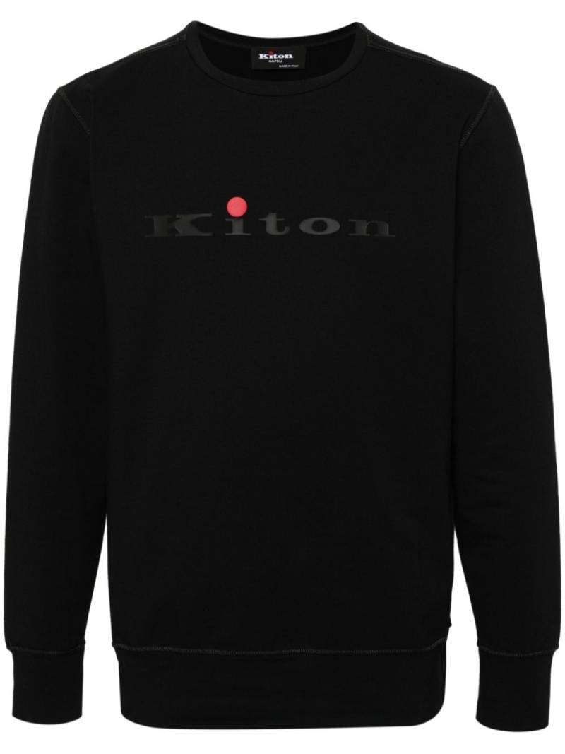 Kiton rubberized-logo sweatshirt - Black von Kiton