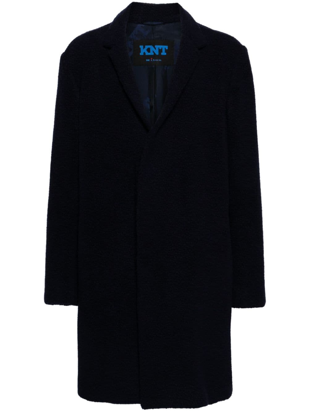 Kiton single-breasted fleece coat - Blue von Kiton