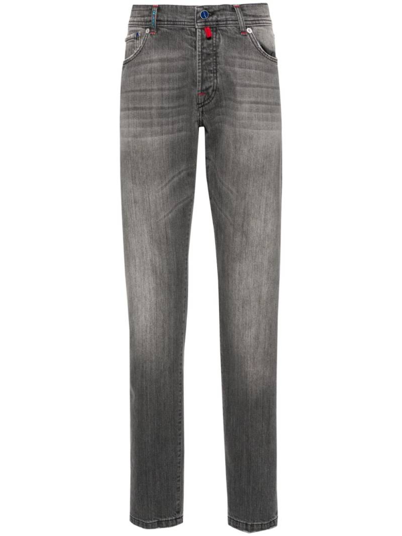 Kiton slim-leg cotton jeans - Grey von Kiton