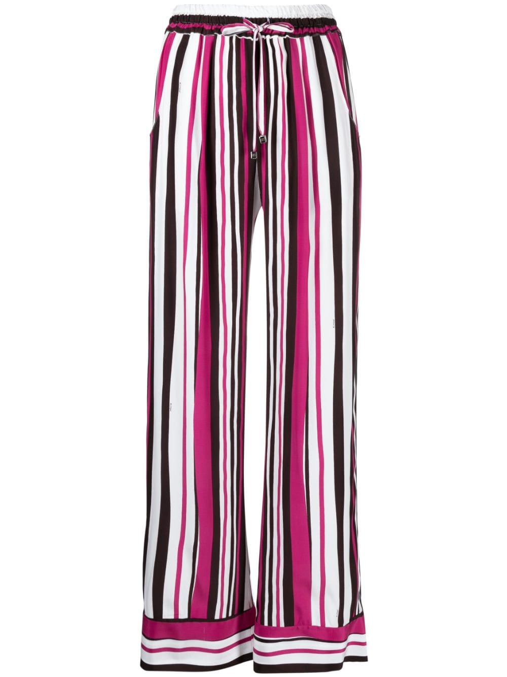 Kiton striped silk palazzo trousers - Pink von Kiton