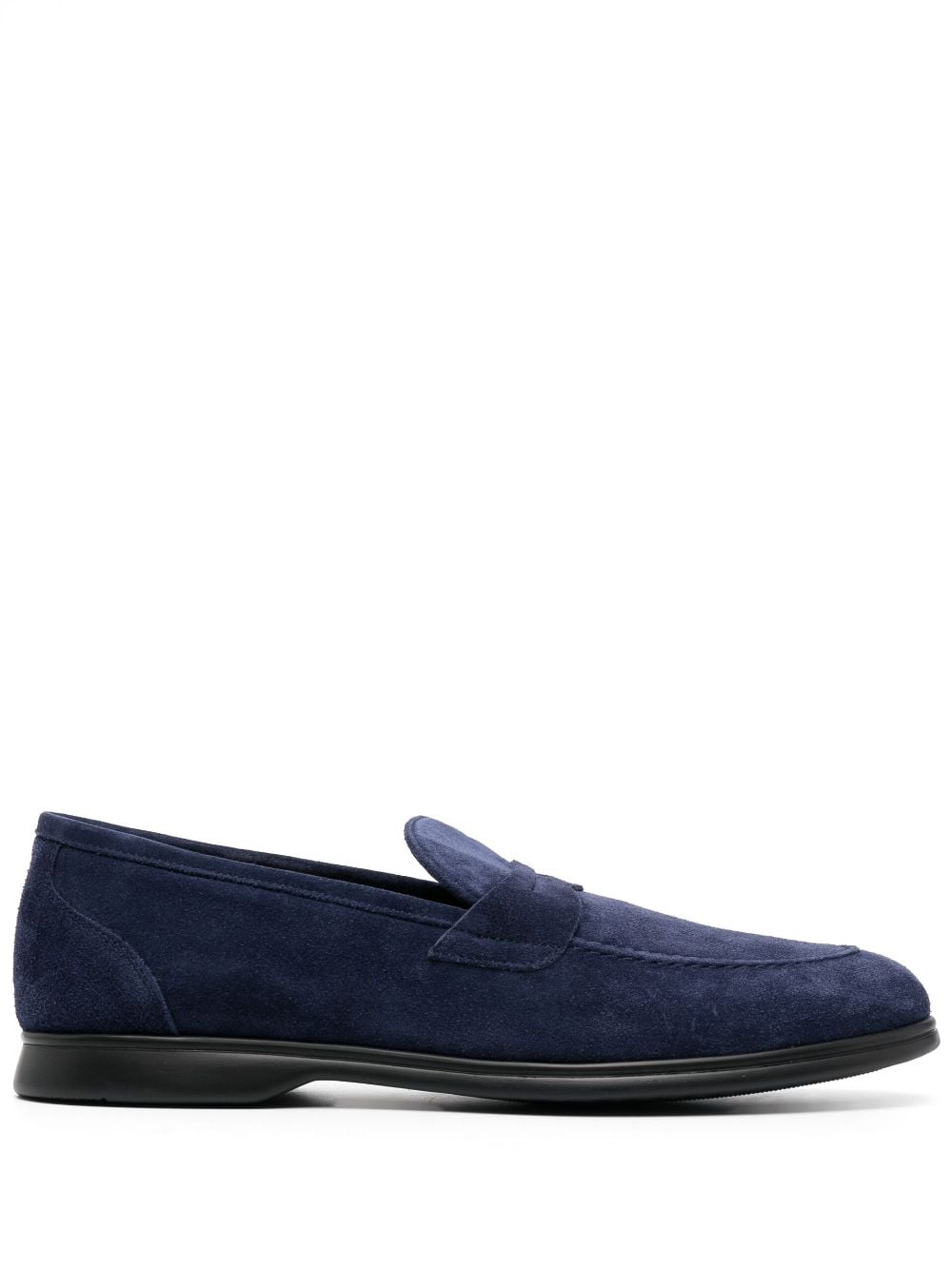 Kiton tonal-stitching almond-toe loafers - Blue von Kiton