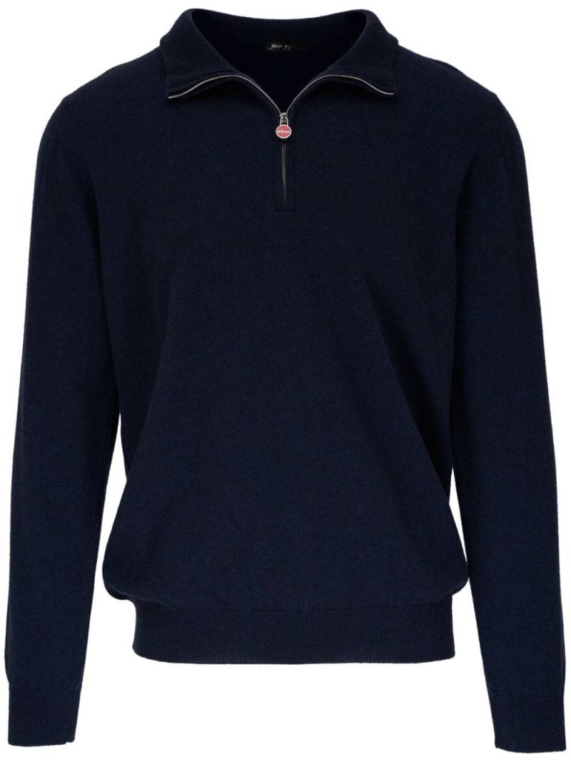 Kiton zip-up cashmere jumper - Blue von Kiton