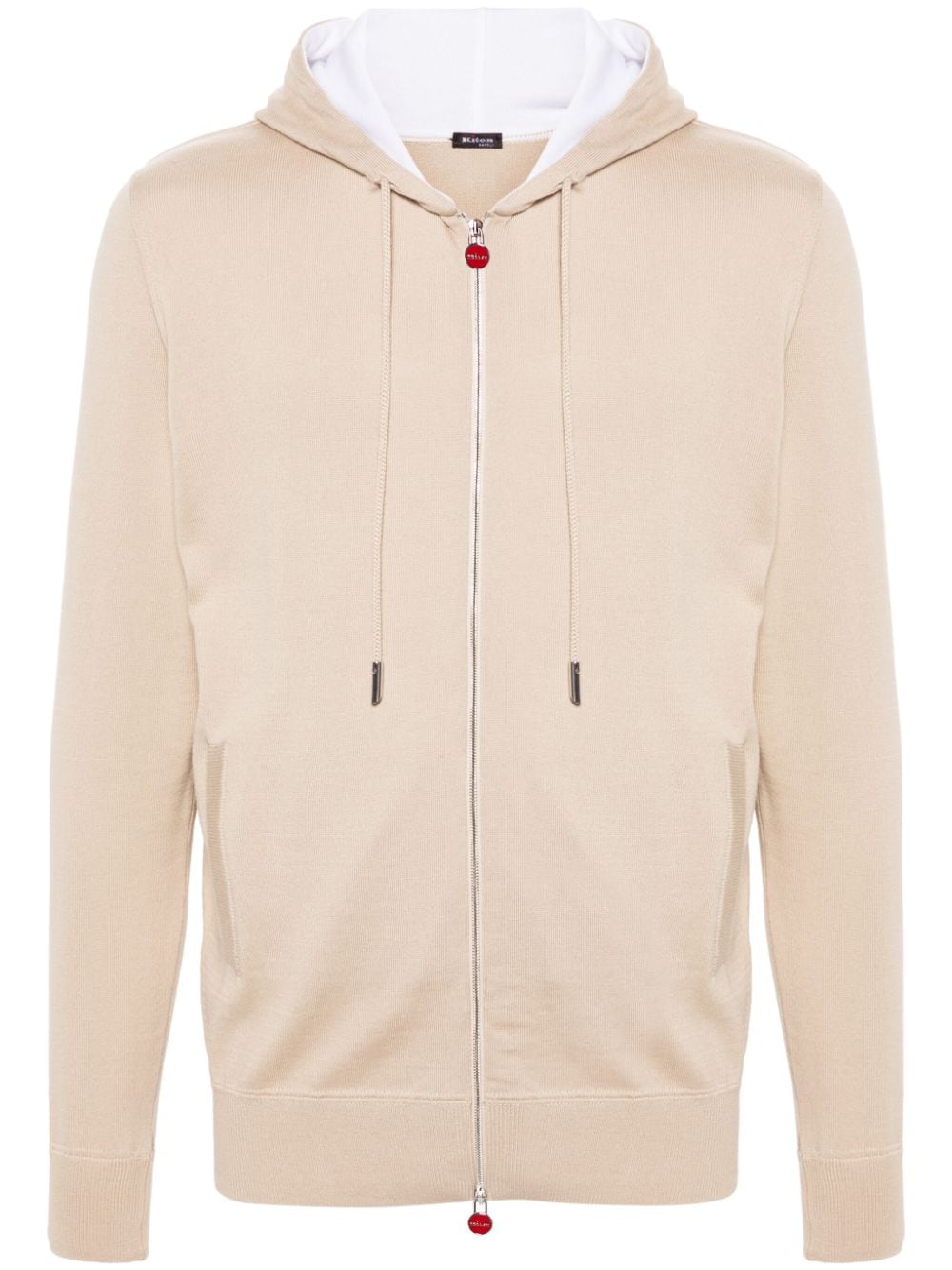 Kiton zip-up hooded cardigan - Neutrals von Kiton