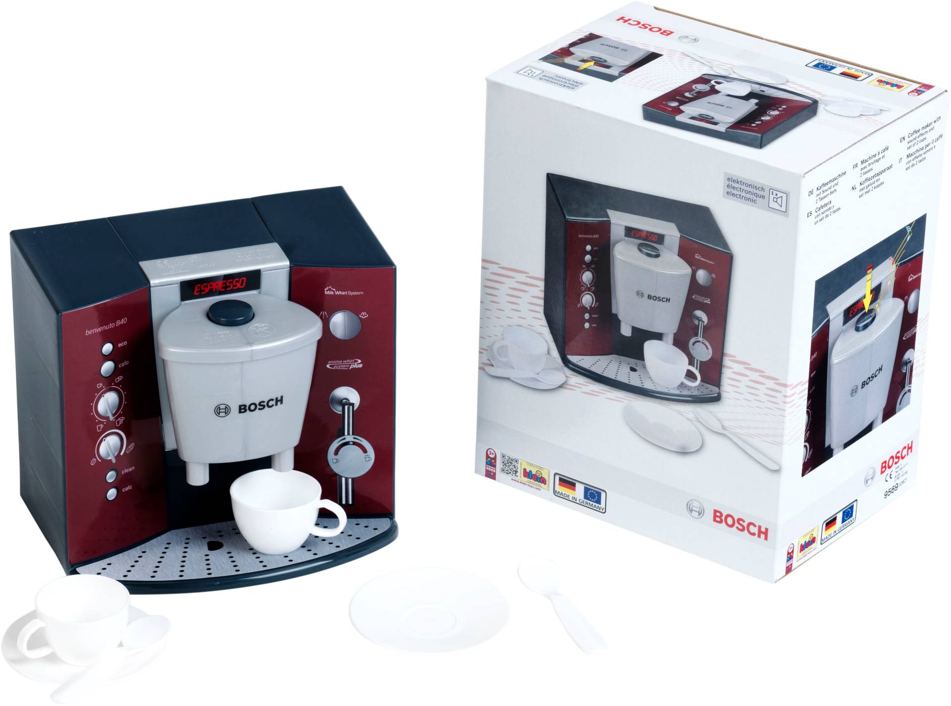 Klein Kinder-Kaffeemaschine »Bosch Kaffeemaschine mit Sound & Espressoset«, mit Soundfunktion, Made in Germany von Klein