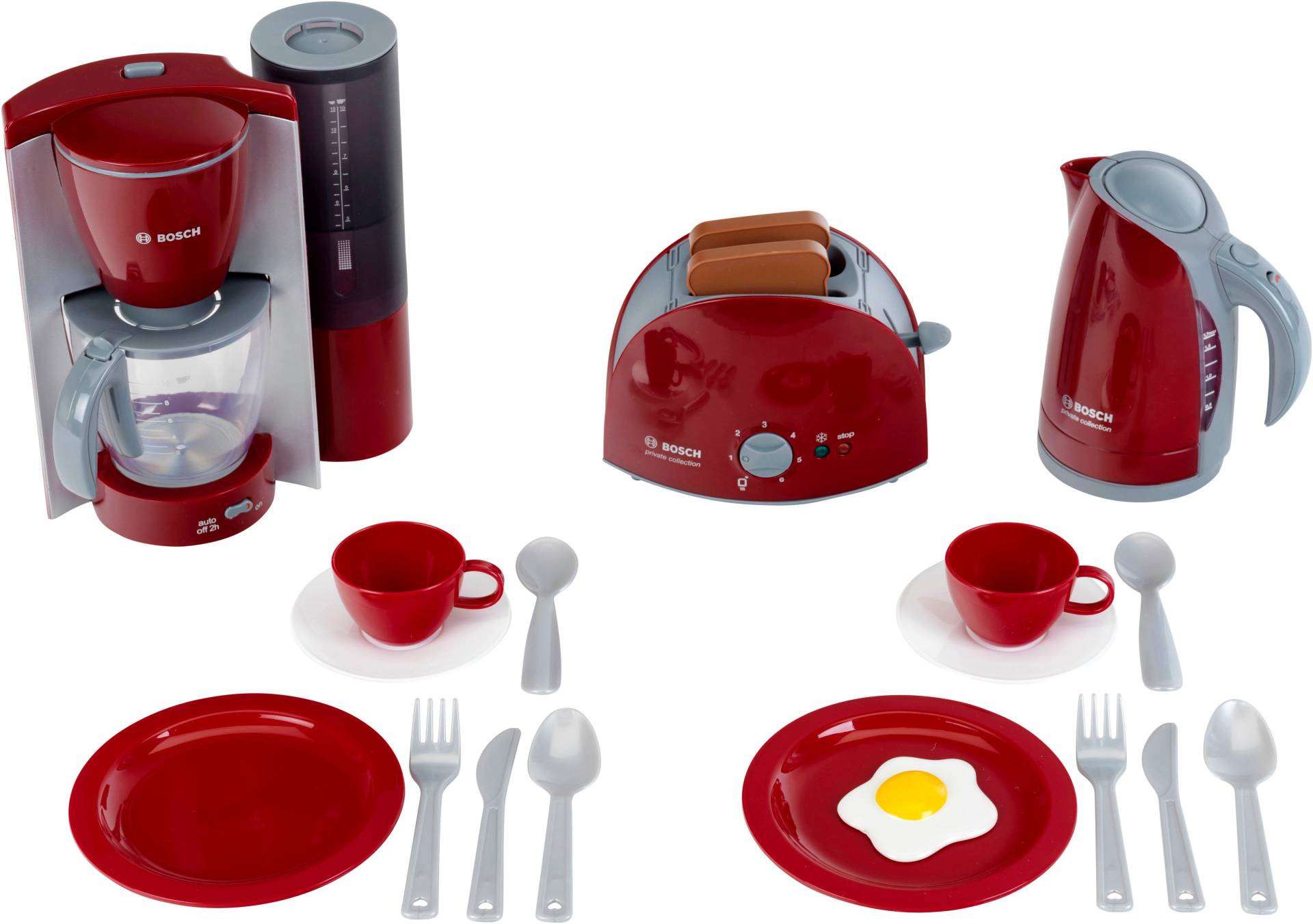 Klein Kinder-Küchenset »Bosch Frühstückset«, (Set, 16 tlg.), Wasserkocher mit Wasser befüllbar von Klein