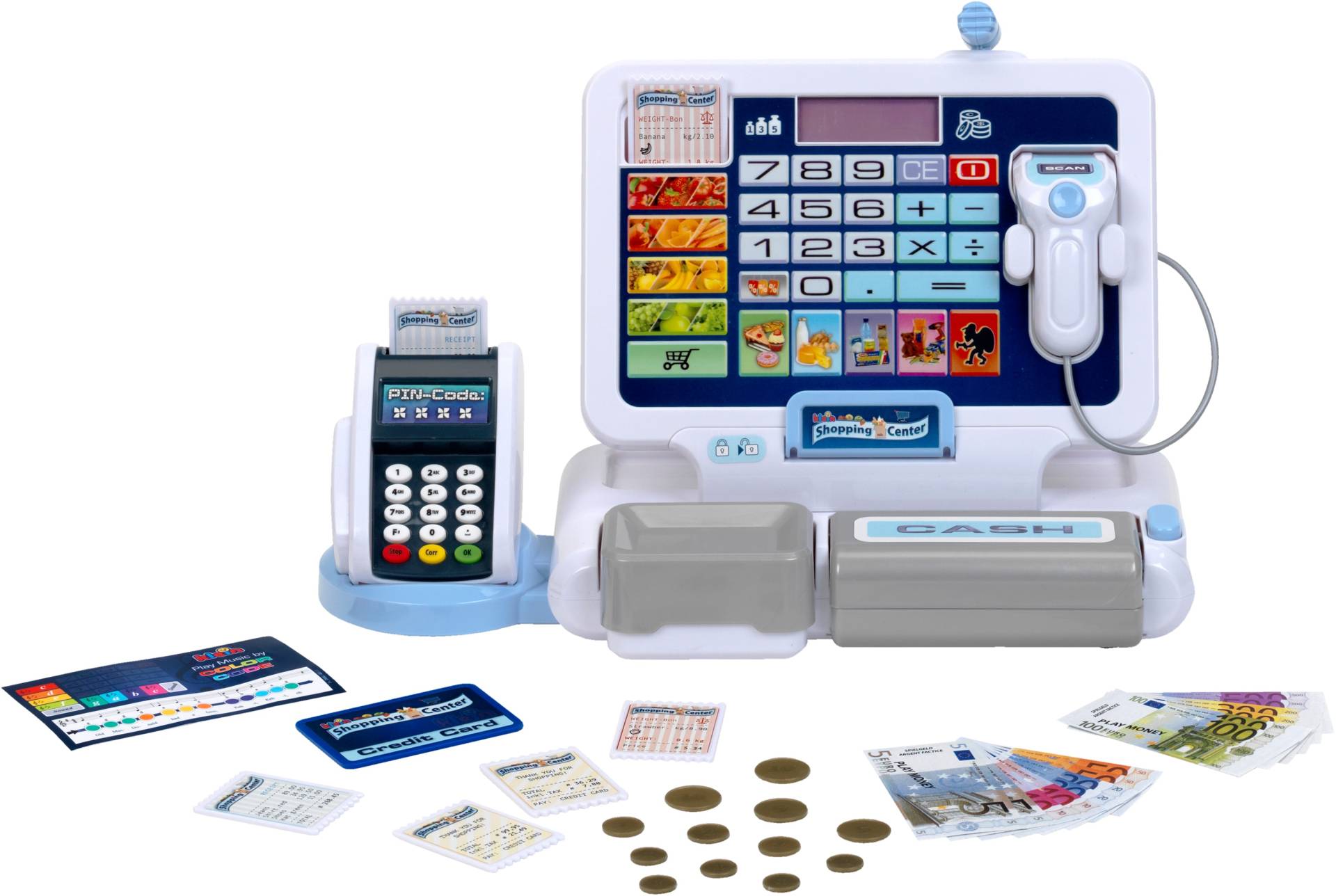 Klein Spielkasse »Shopping Center Tablet & Kassenstation«, mit elektronischen Funktionen von Klein