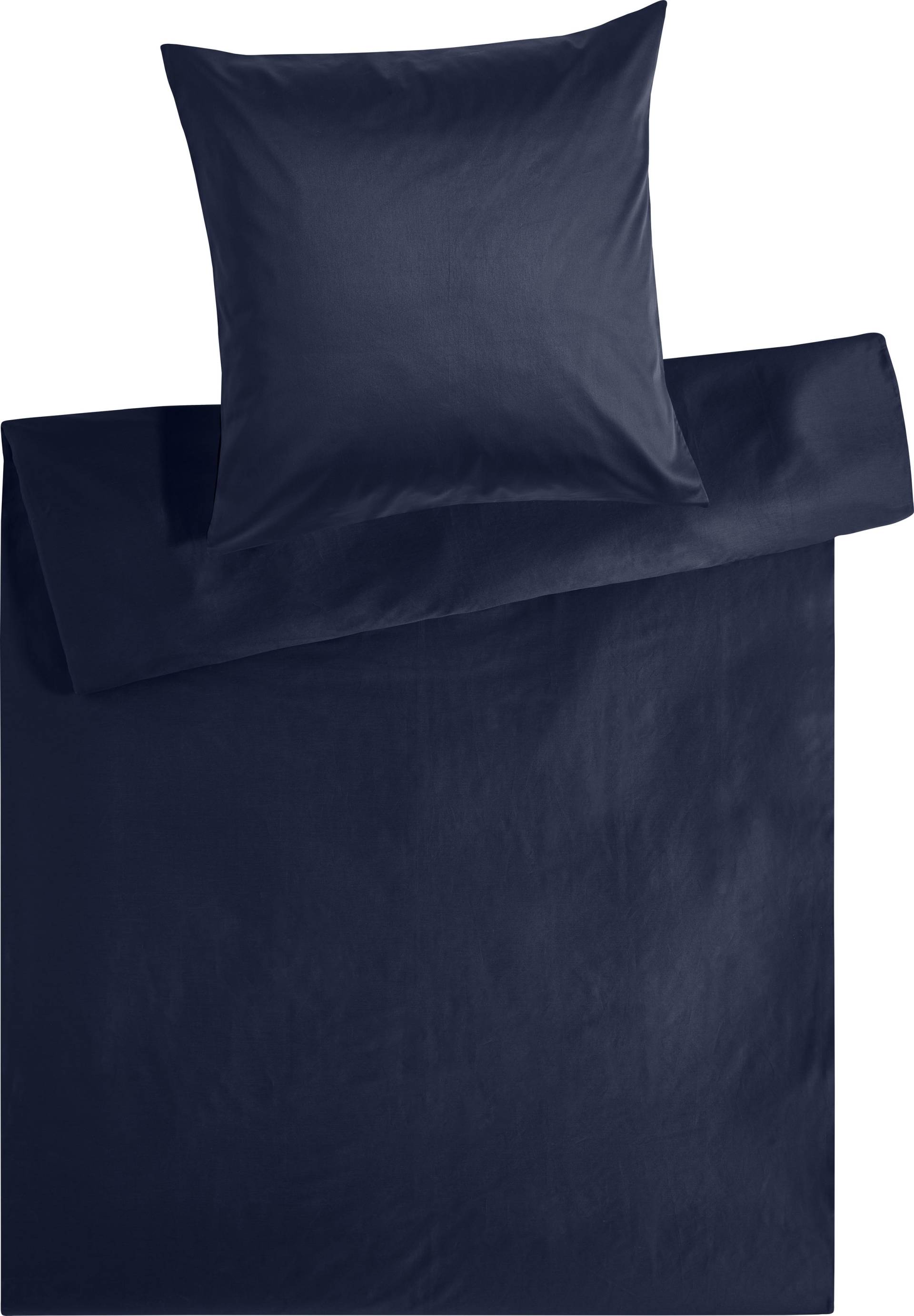 Kneer Bettwäsche »Edel-Satin Uni in 135x200, 155x220 oder 200x200 cm«, (2 tlg.), Bettwäsche aus Baumwolle in Satin-Qualität, unifarbene Bettwäsche von Kneer