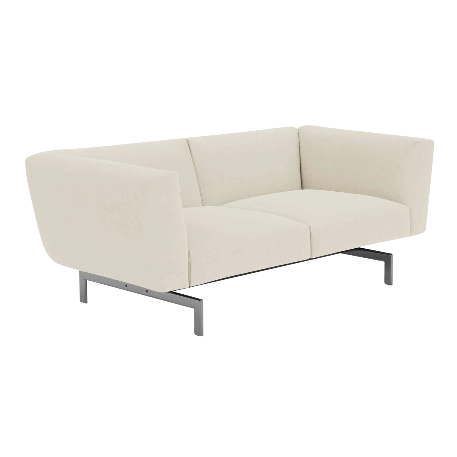 Avio 2er Kompakt Sofa, Polster Farbe 125t (tonus), Gestell aluminiumfarbig, lackiert von Knoll International