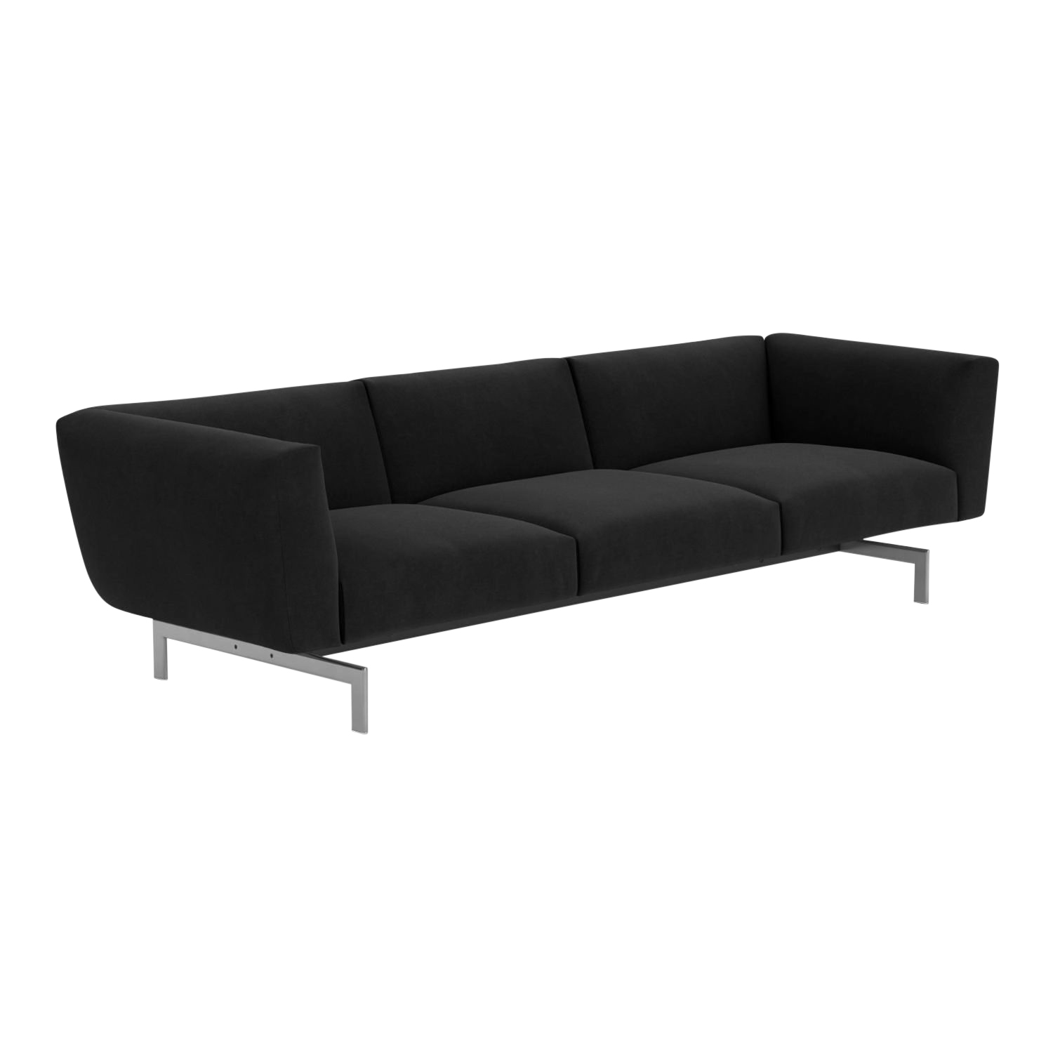 Avio 3er Kompakt Sofa, Polster Farbe 100t (tonus), Gestell aluminiumfarbig, lackiert von Knoll International