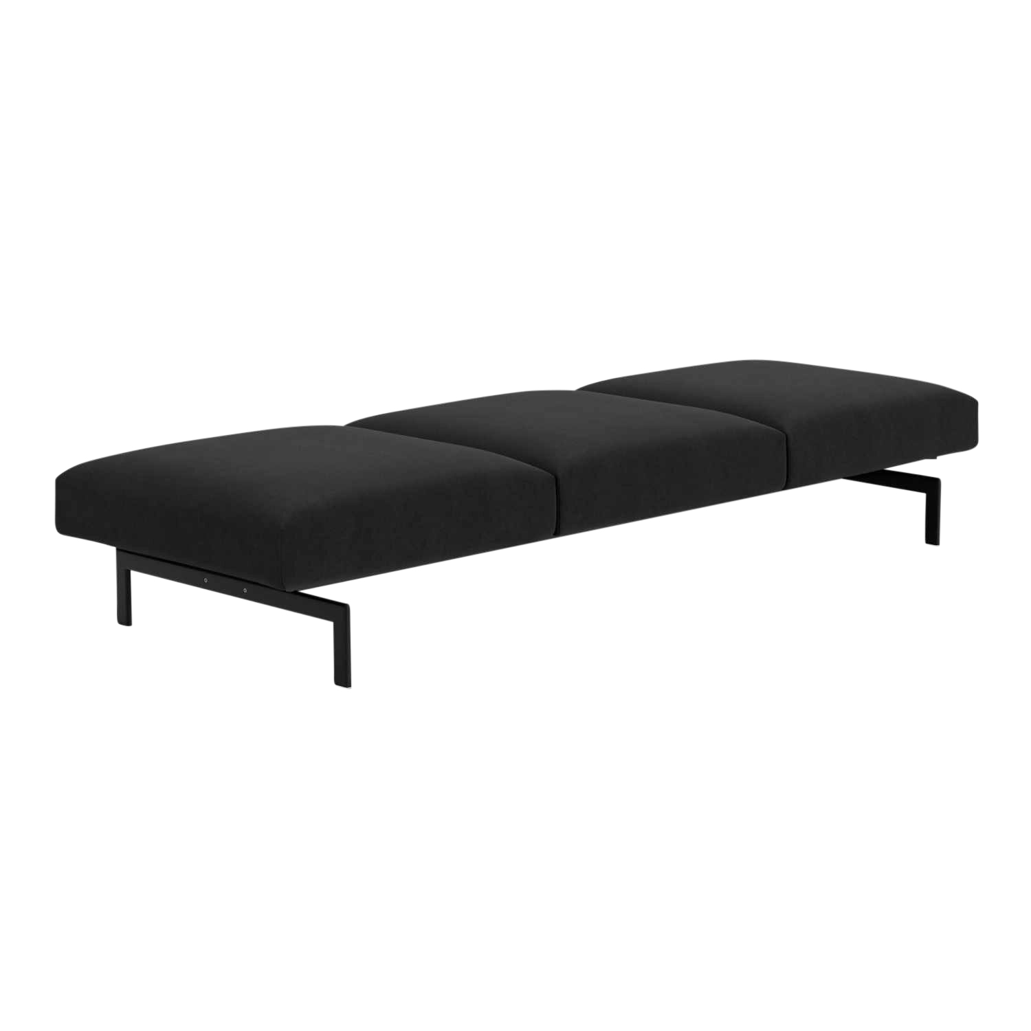 Avio 3er Standard Bank, Polster Farbe 914t (tonus), Gestell schwarz, lackiert von Knoll International