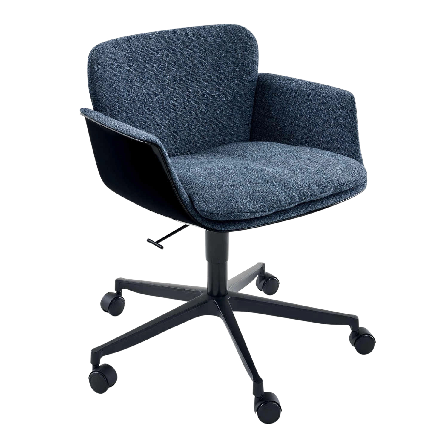 KN06 5-Sternfuss Bürodrehstuhl, Polster Farbe 508t (tonus), Schale weiss, Fuss schwarz lackiert von Knoll International