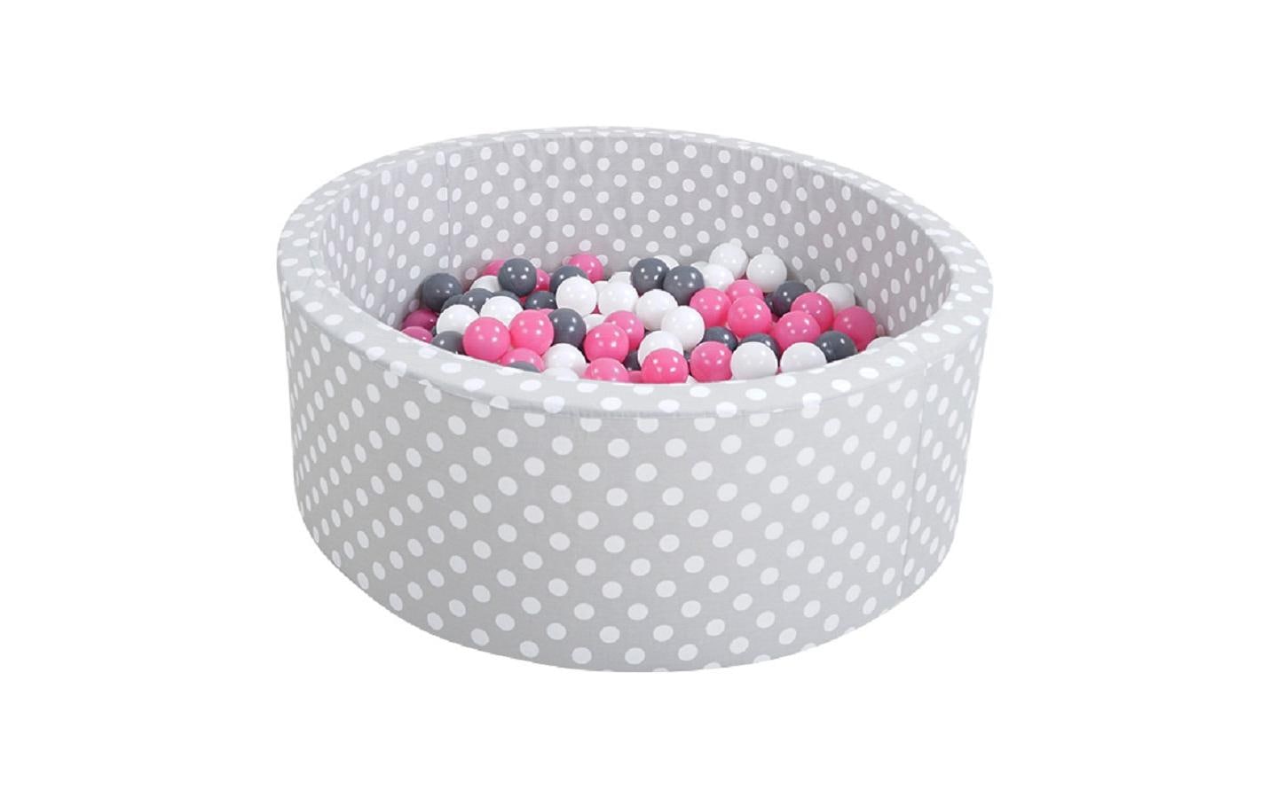 Knorrtoys® Bällebad »Grey White Dots 300 Bälle creme/grey/rose« von Knorrtoys®