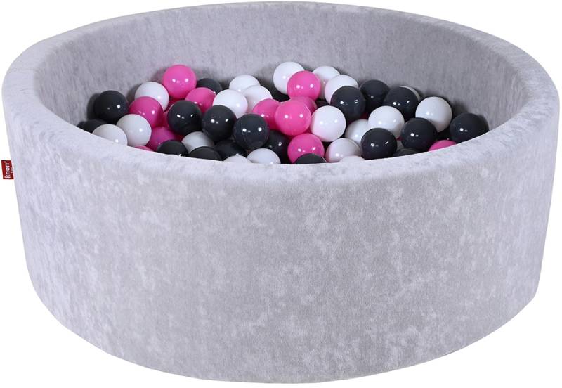 Knorrtoys® Bällebad »Soft, Grey«, mit 300 Bällen creme/Grey/rose; Made in Europe von Knorrtoys®