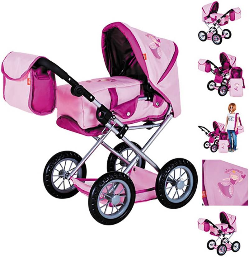 Knorrtoys® Kombi-Puppenwagen »Ruby - princess pink«, mit Wickeltasche von Knorrtoys®