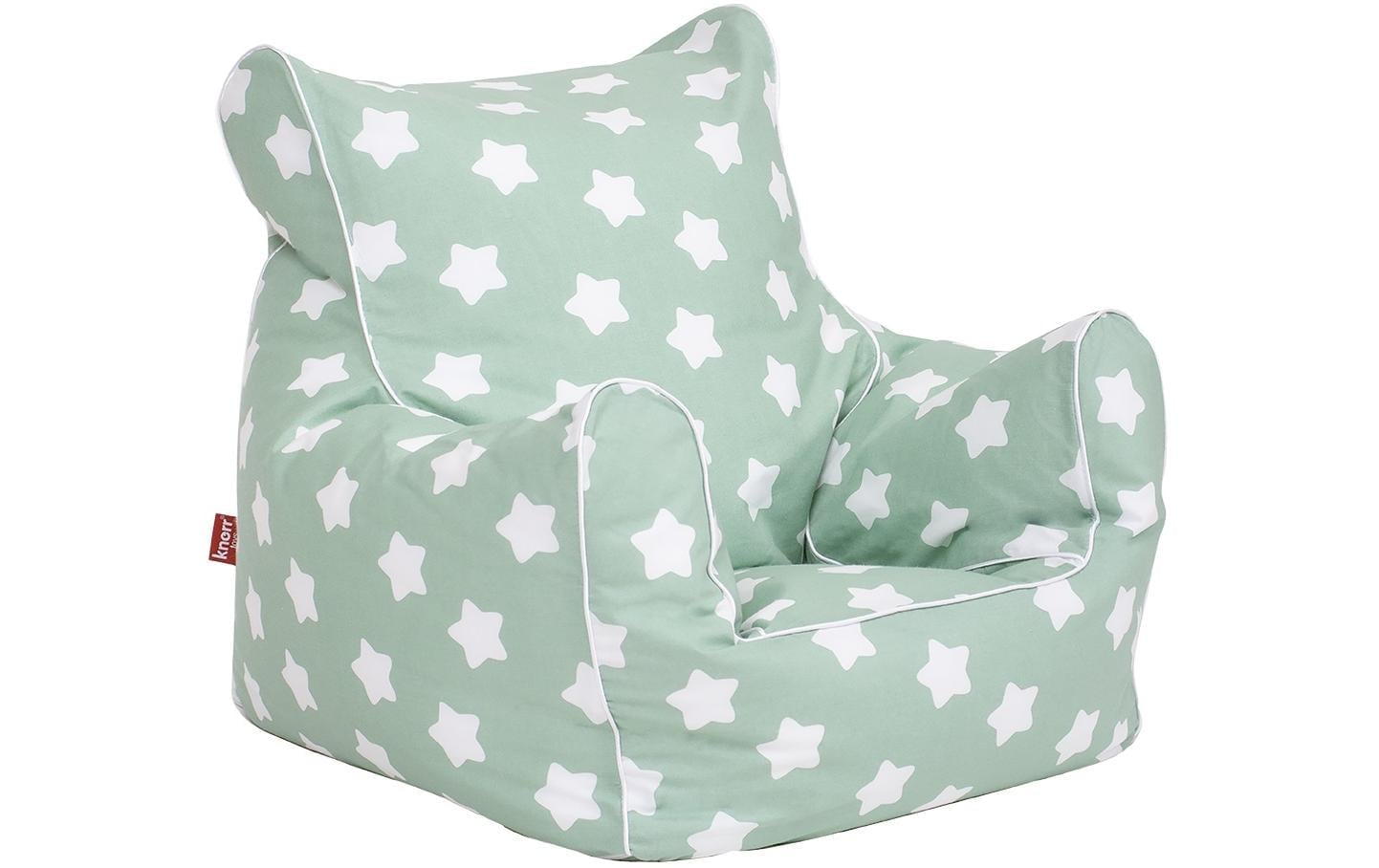 Knorrtoys® Sitzsack »Kindersitzsack Green white stars« von Knorrtoys®