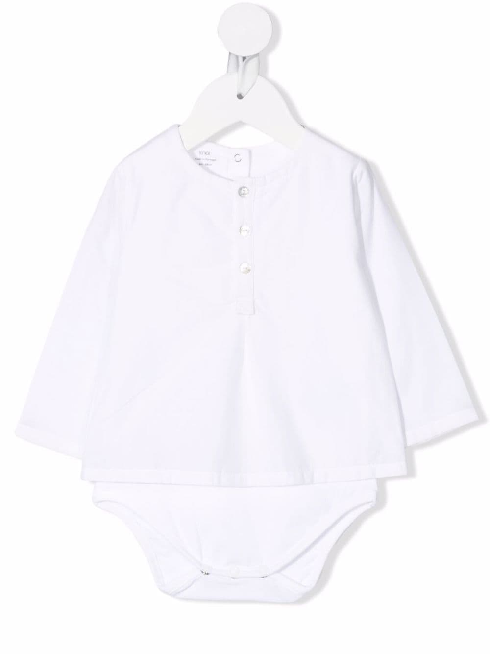 Knot button-placket detail bodysuit - White von Knot