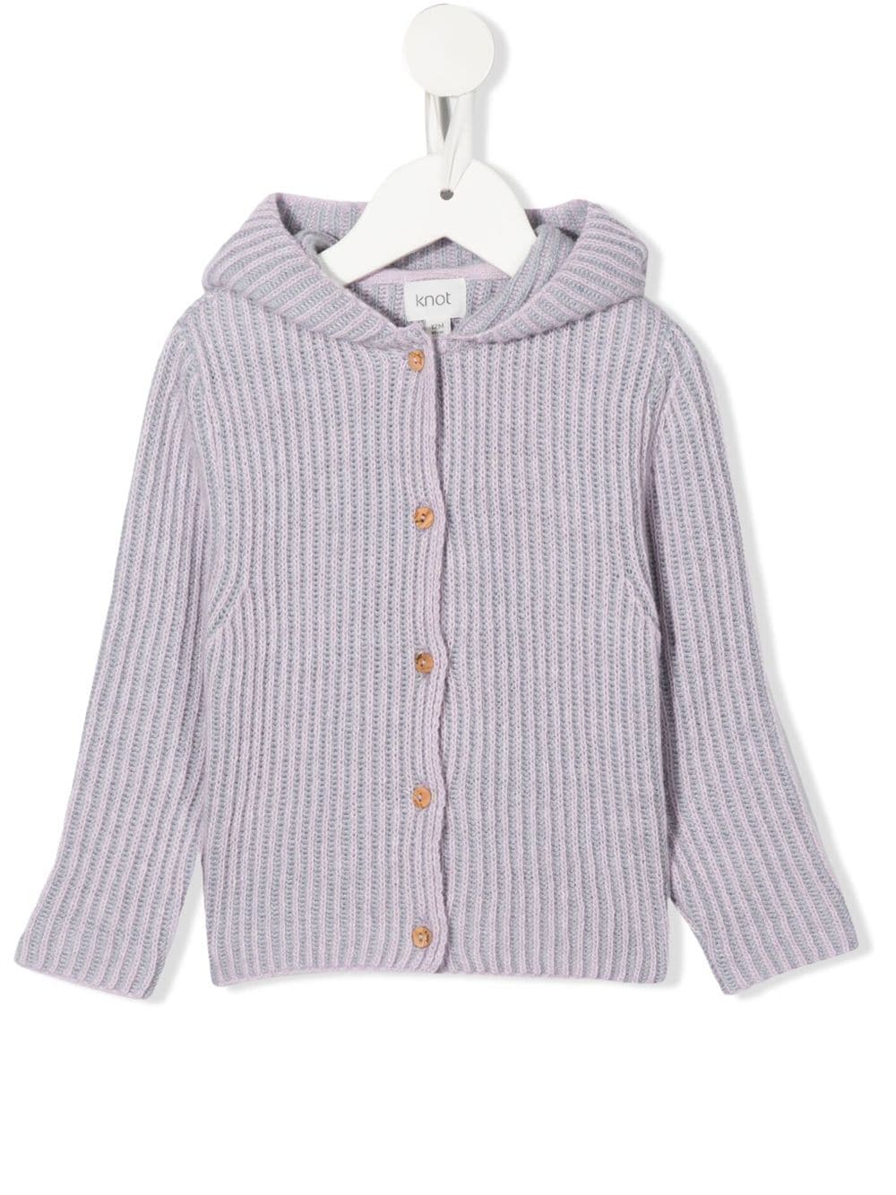 Knot Gwenda ribbed-knit cardigan - Purple von Knot