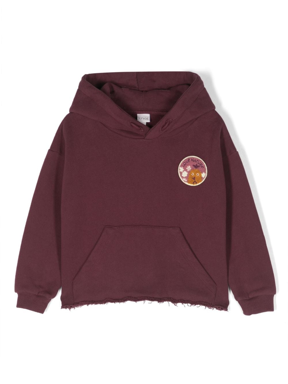 Knot Jacinta logo-appliqué hoodie - Purple von Knot