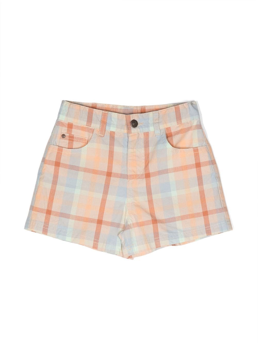 Knot Lynn plaid shorts - Orange von Knot