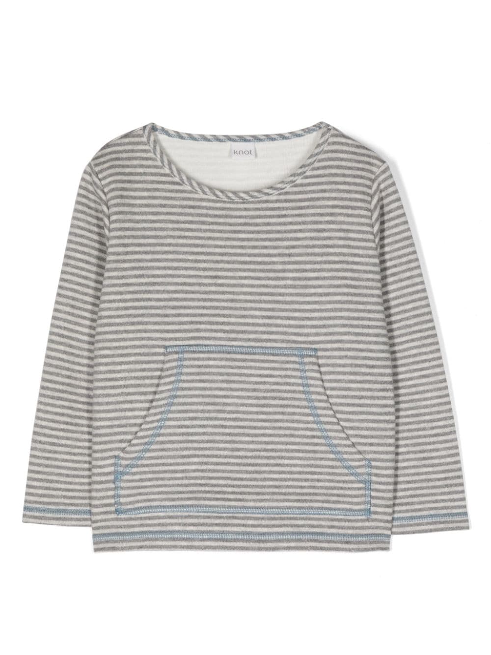 Knot Nilo stripe-print cotton sweatshirt - Grey von Knot