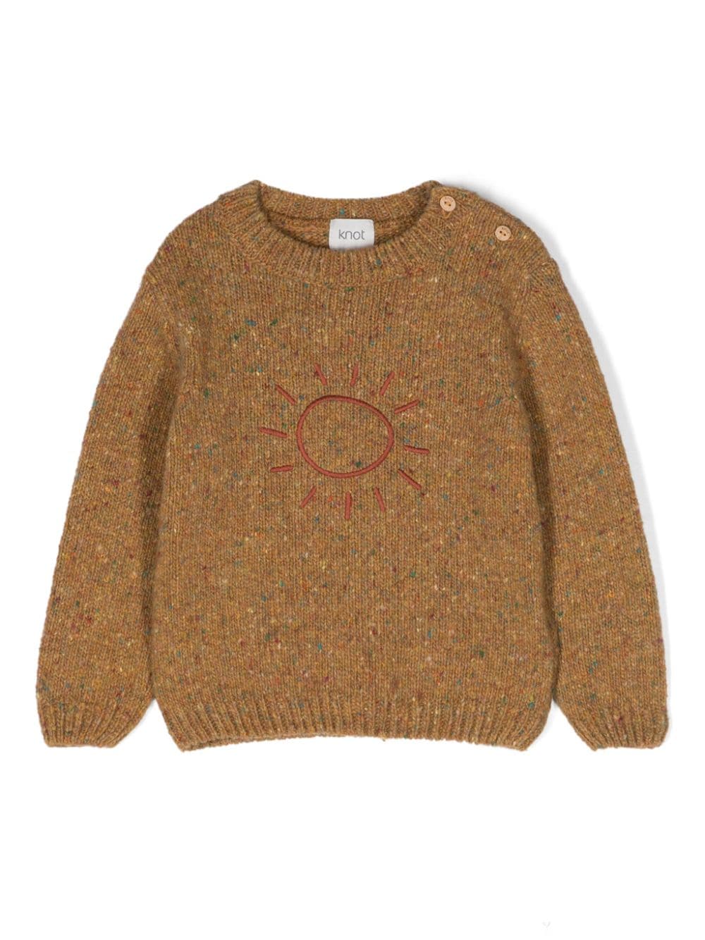 Knot embroidered wool-blend jumper - Yellow von Knot