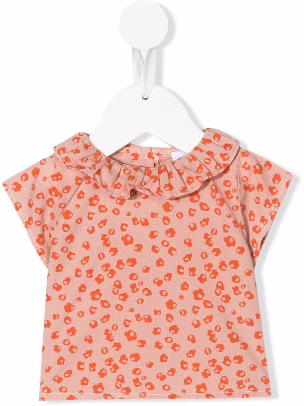 Knot floral-print cotton blouse - Orange von Knot