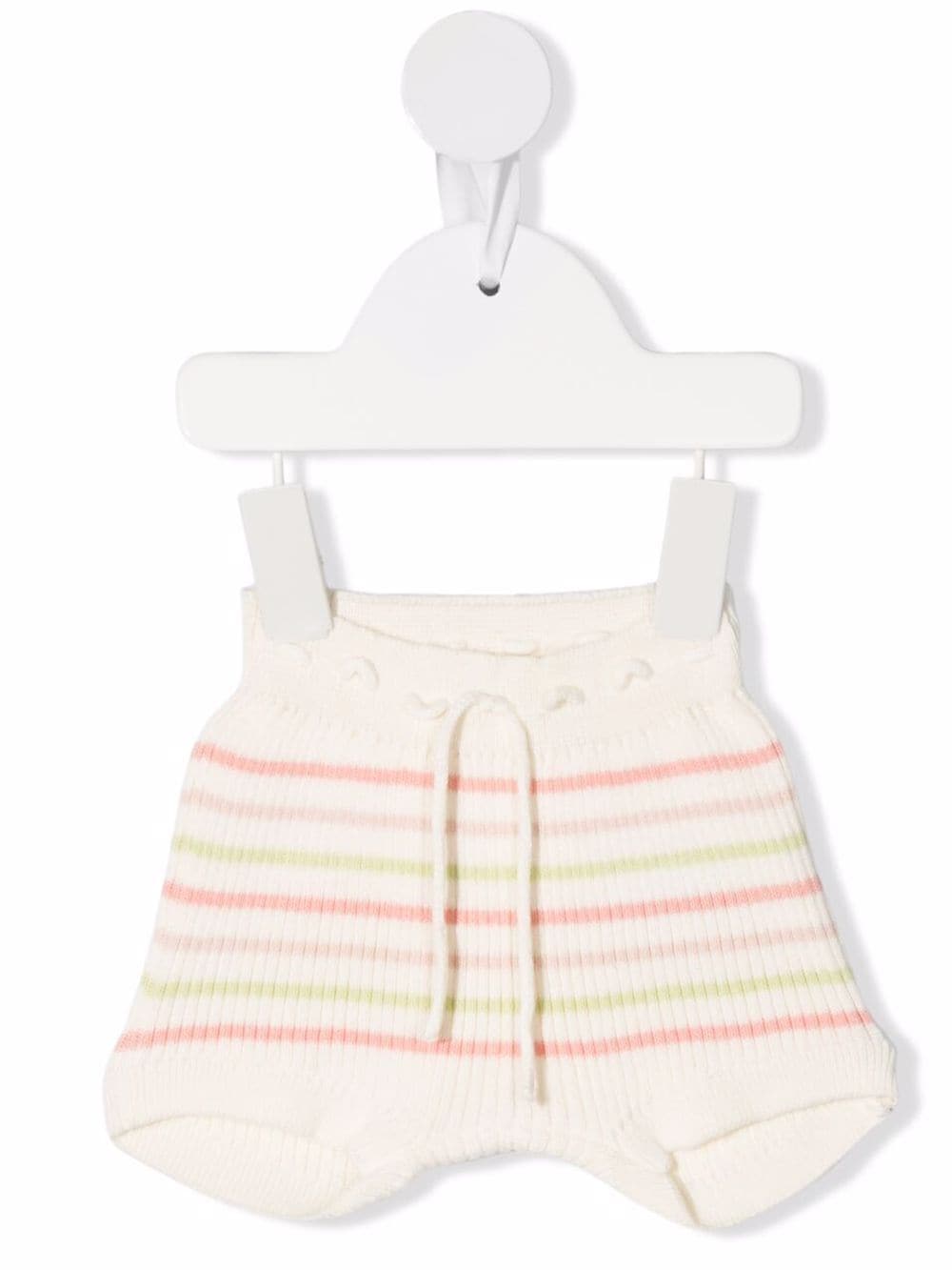 Knot striped ribbed-knit bloomers - Neutrals von Knot