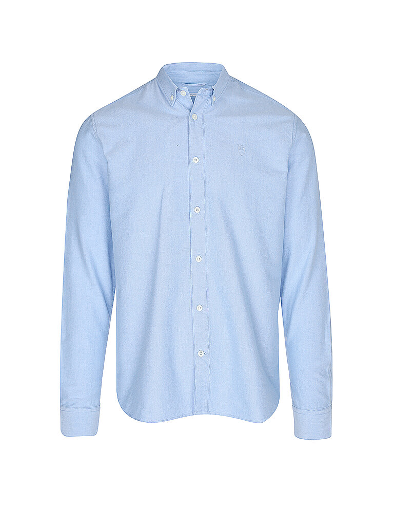 KNOWLEDGE COTTON APPAREL Hemd Regular Fit HARALD blau | L von Knowledge Cotton Apparel