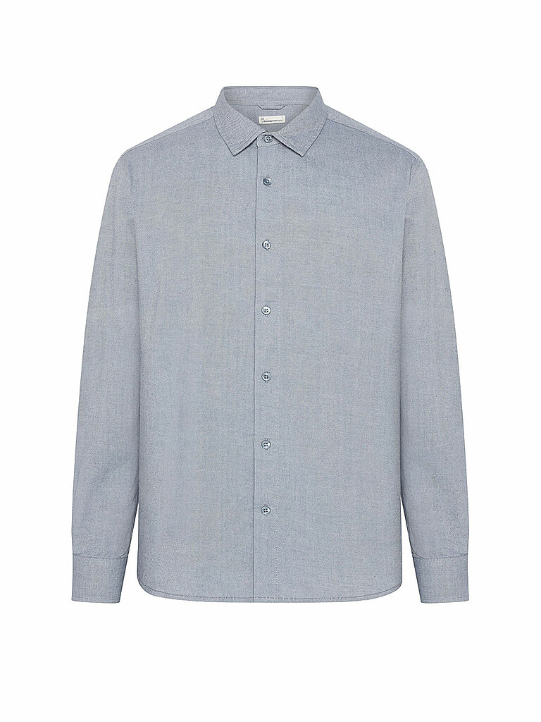 KNOWLEDGE COTTON APPAREL Hemd Regular Fit  blau | L von Knowledge Cotton Apparel