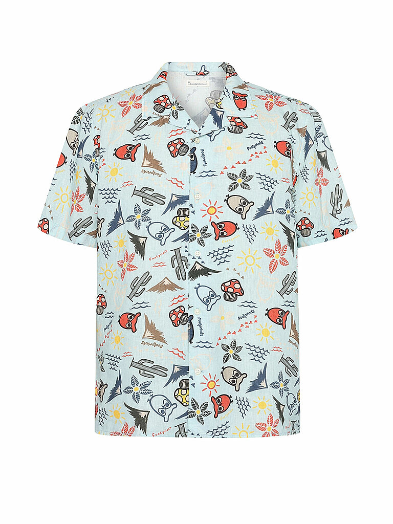 KNOWLEDGE COTTON APPAREL Hemd Regular Fit  türkis | M von Knowledge Cotton Apparel