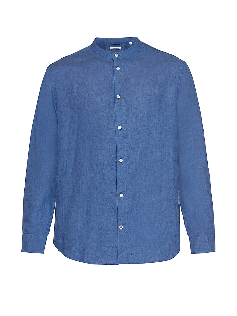 KNOWLEDGE COTTON APPAREL Leinenhemd blau | XL von Knowledge Cotton Apparel