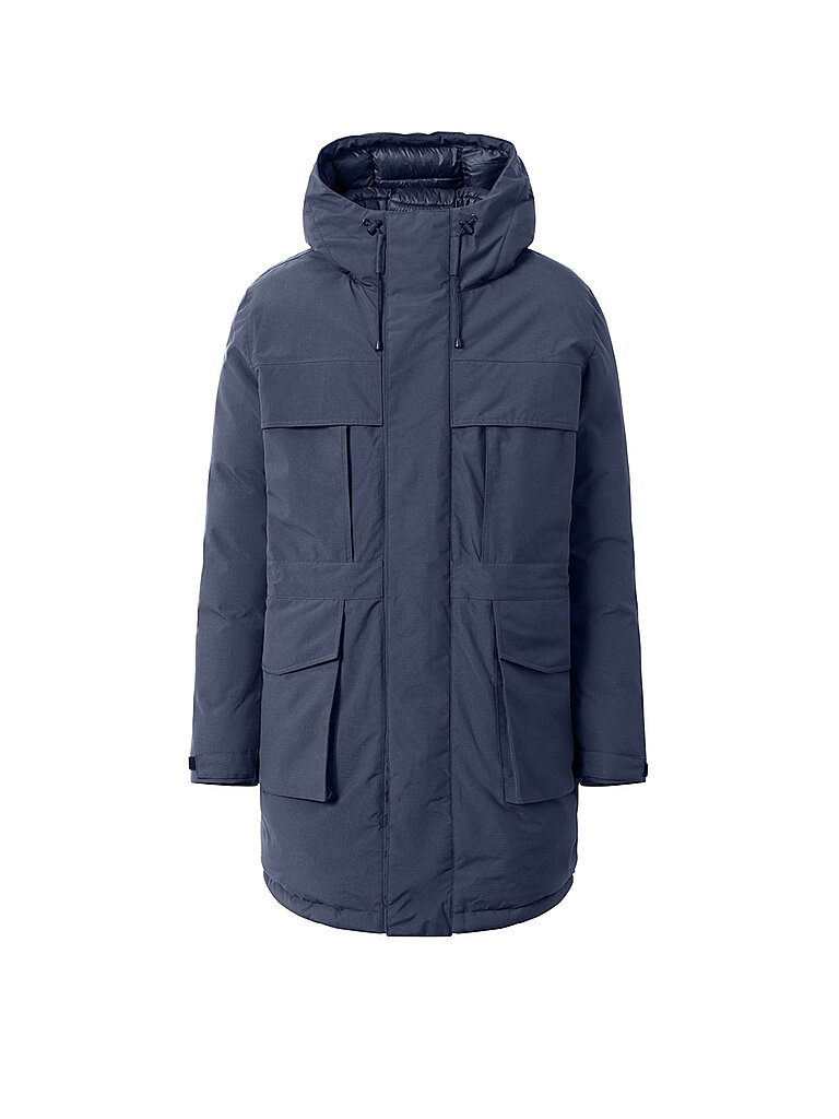 KNOWLEDGE COTTON APPAREL Parka APEX CANVAS blau | L von Knowledge Cotton Apparel