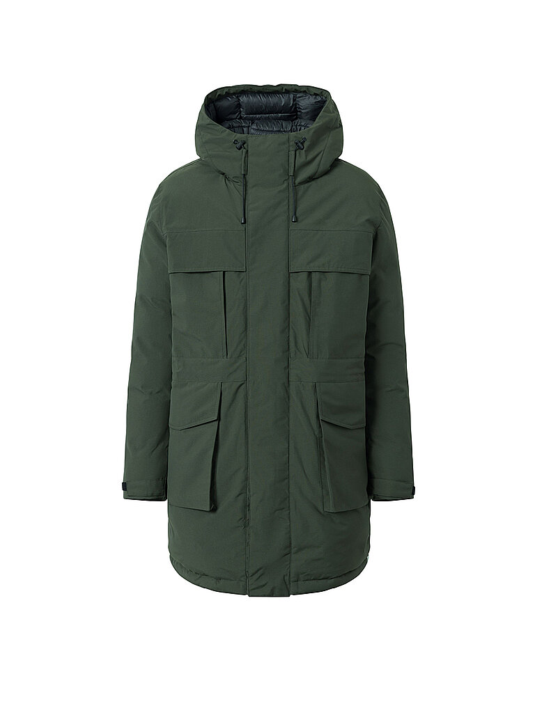 KNOWLEDGE COTTON APPAREL Parka APEX CANVAS dunkelgrün | XXL von Knowledge Cotton Apparel