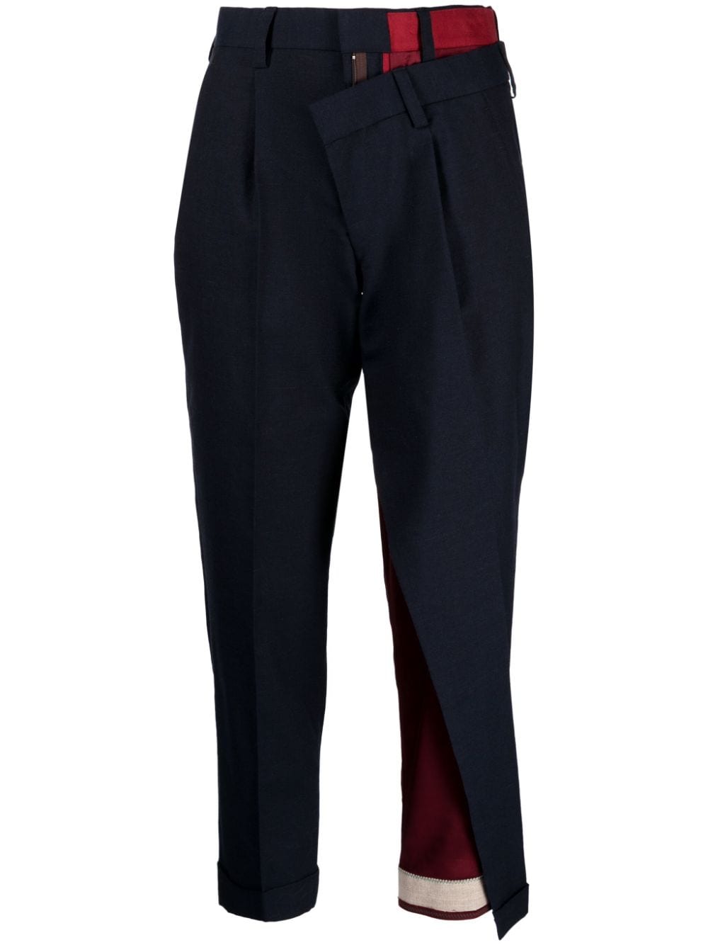 Kolor asymmetric tapered trousers - Blue von Kolor