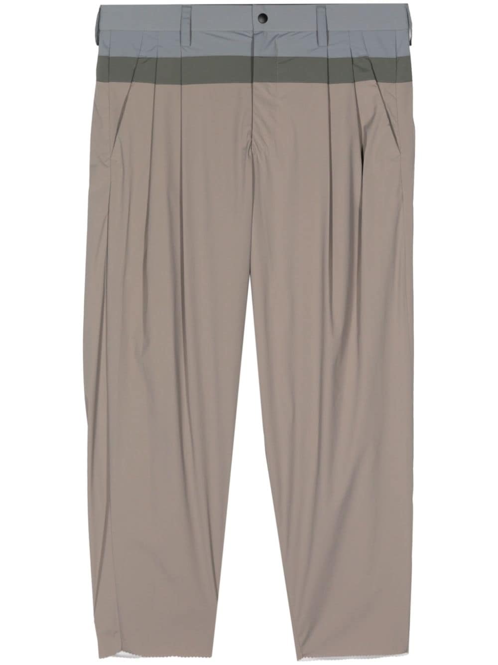 Kolor colour-block pleated trousers - Neutrals von Kolor