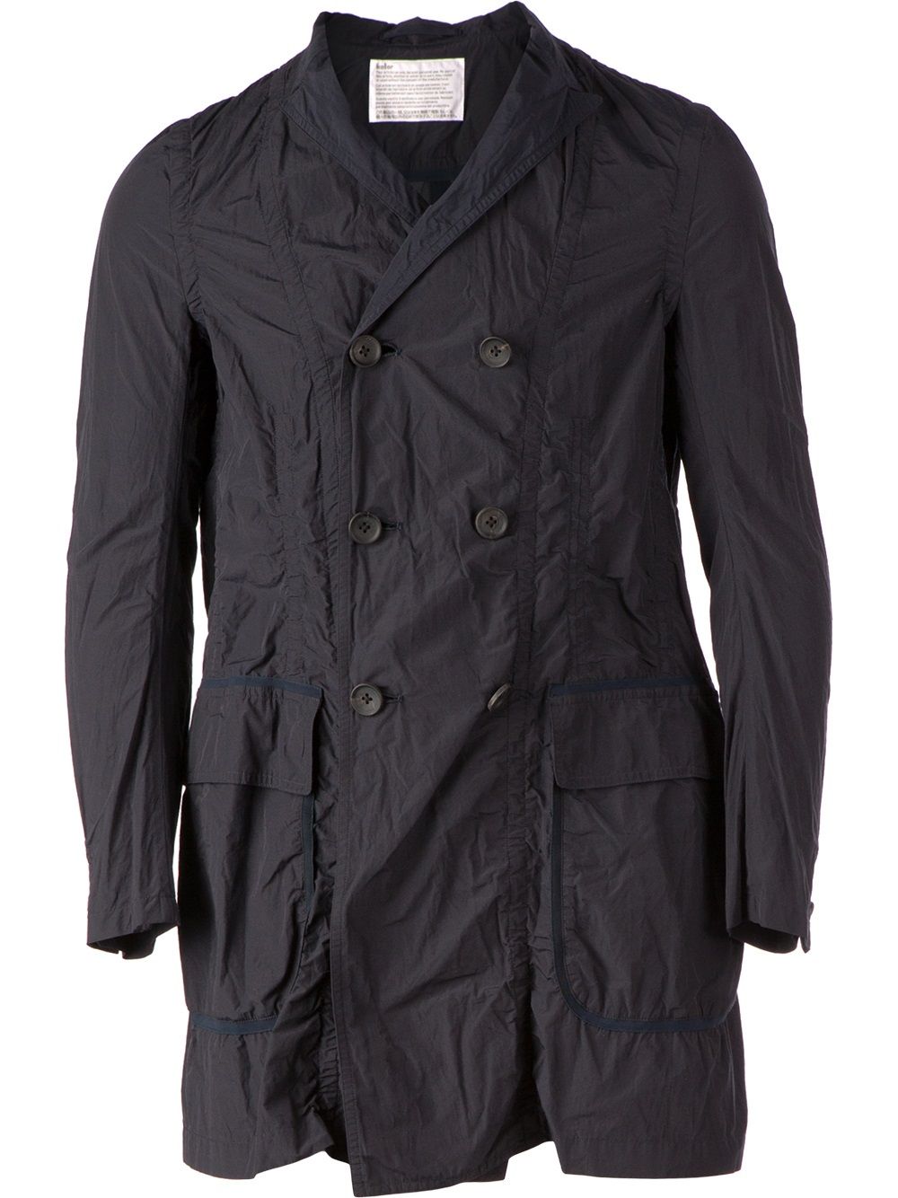 Kolor double breasted lightweight overcoat - Blue von Kolor