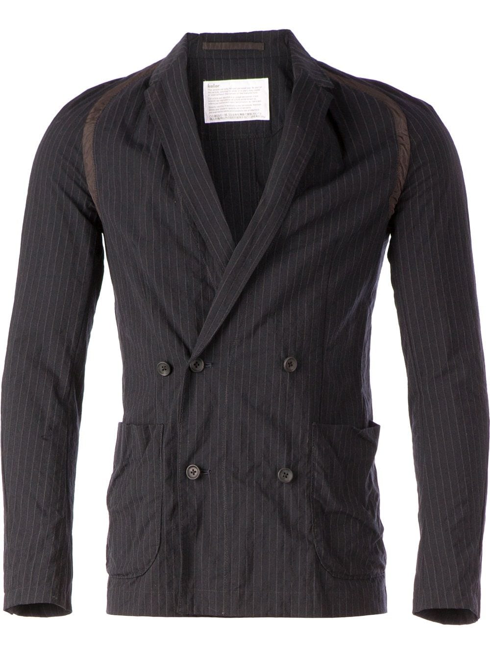 Kolor double breasted pinstripe blazer - Blue von Kolor