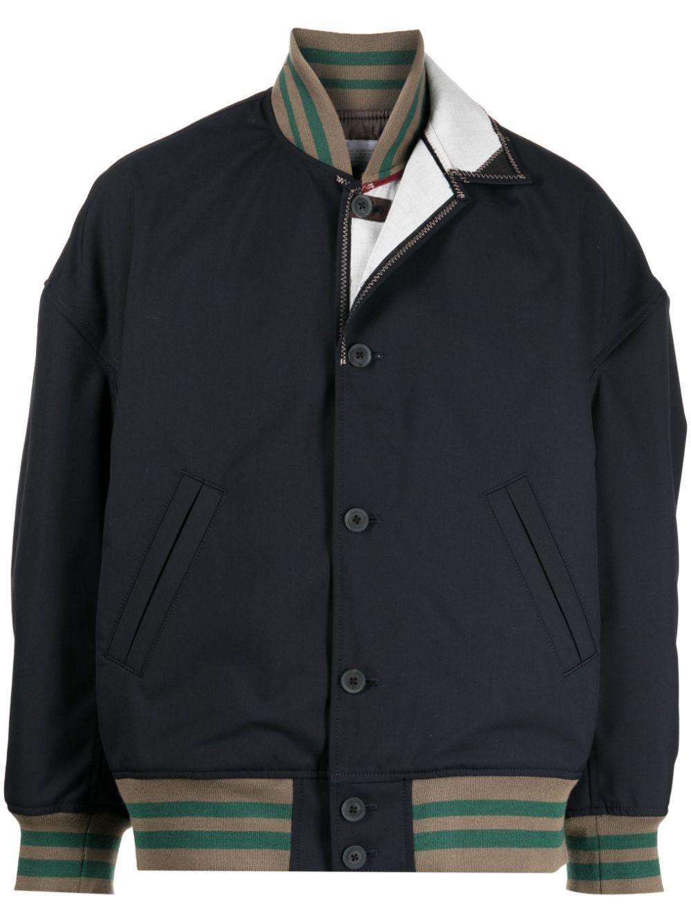 Kolor layered bomber jacket - Blue von Kolor