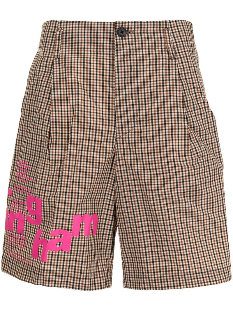 Kolor plaid-check pattern shorts - Multicolour von Kolor