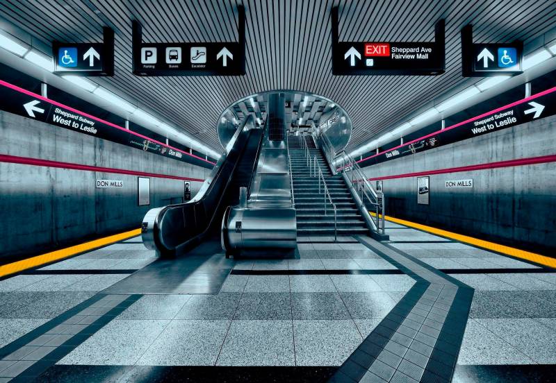 Komar Fototapete »Subway - Grösse 368 x 254 cm«, bedruckt, Wohnzimmer, Schlafzimmer von Komar