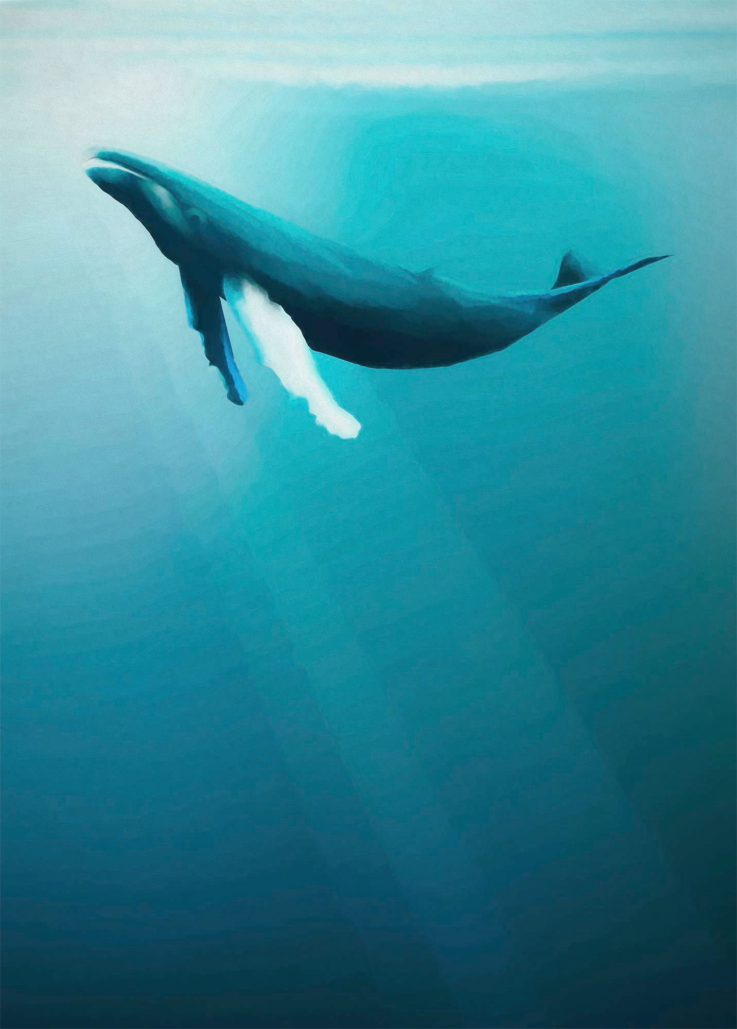 Komar Vliestapete »Artsy Humpback Whale« von Komar