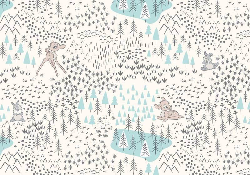 Komar Vliestapete »Digitaldruck Vlies - Bambi Woodland - Grösse 400 x 280 cm«, bedruckt, Kinderzimmer von Komar