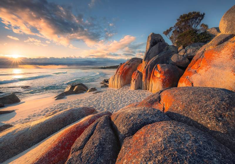 Komar Vliestapete »Digitaldruck Vlies - Bay of Fires - Grösse 400 x 280 cm«, bedruckt, Wohnzimmer, Schlafzimmer von Komar